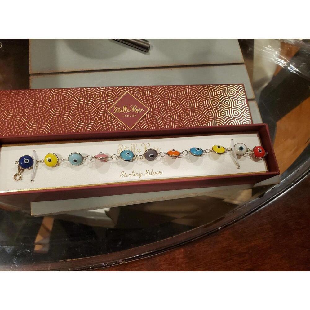 925 sterling silver  stella rose London evil eye bracelet